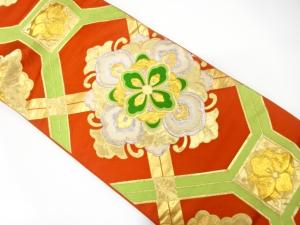 アンティーク　花蜀江紋織り出し袋帯（材料）